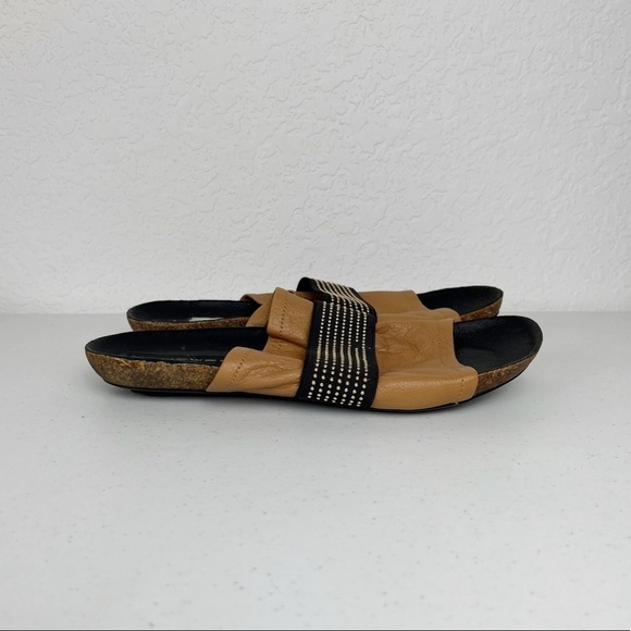 Steven Steve Madden Kayden Open Toe Leather Brown Slides Sandal size 9.5 - Picture 7 of 8